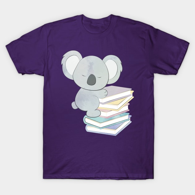 KOALA READS T-Shirt by Catarinabookdesigns